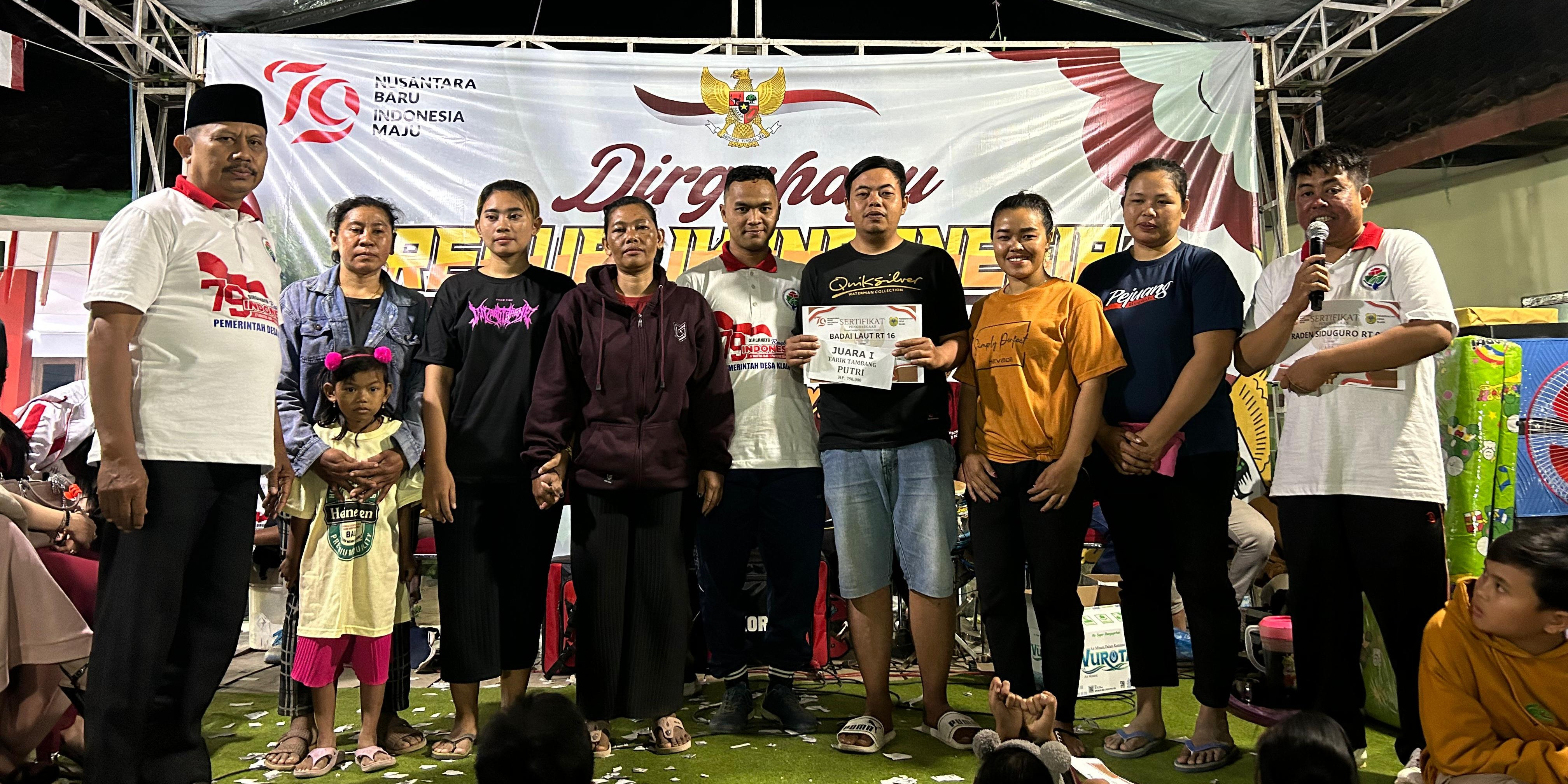Juara 1 Tarik Tambang Putri - HUT RI KE 79 Juara 1 Tarik Tambang Putri